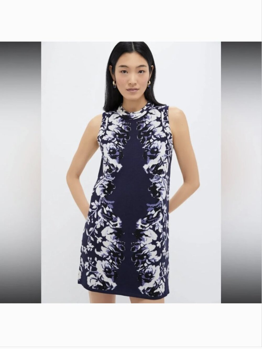 New Tuckernuck Indigo Reflection Knit Jacquard Marie Dress Size M